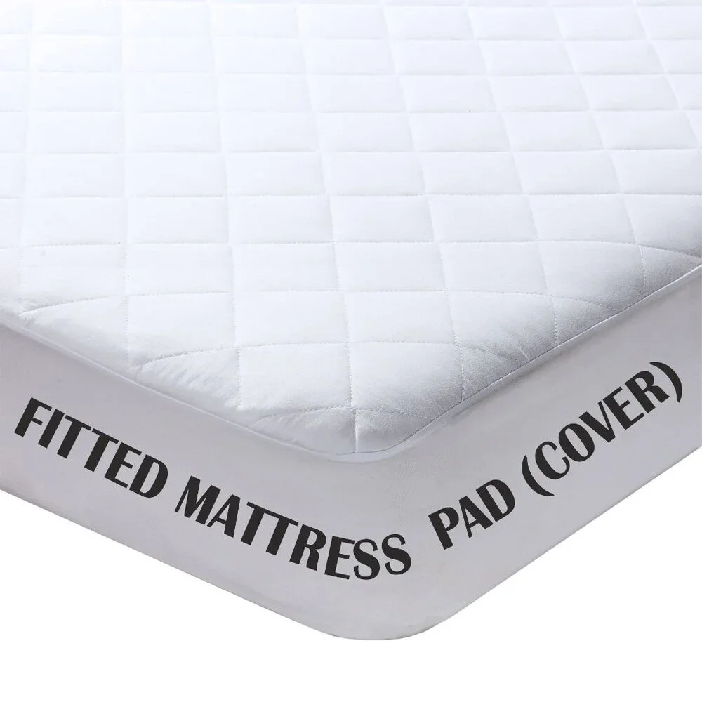 Twin Size Mattress Pad Cover Protector - Single Bed 39x75 inch - White
